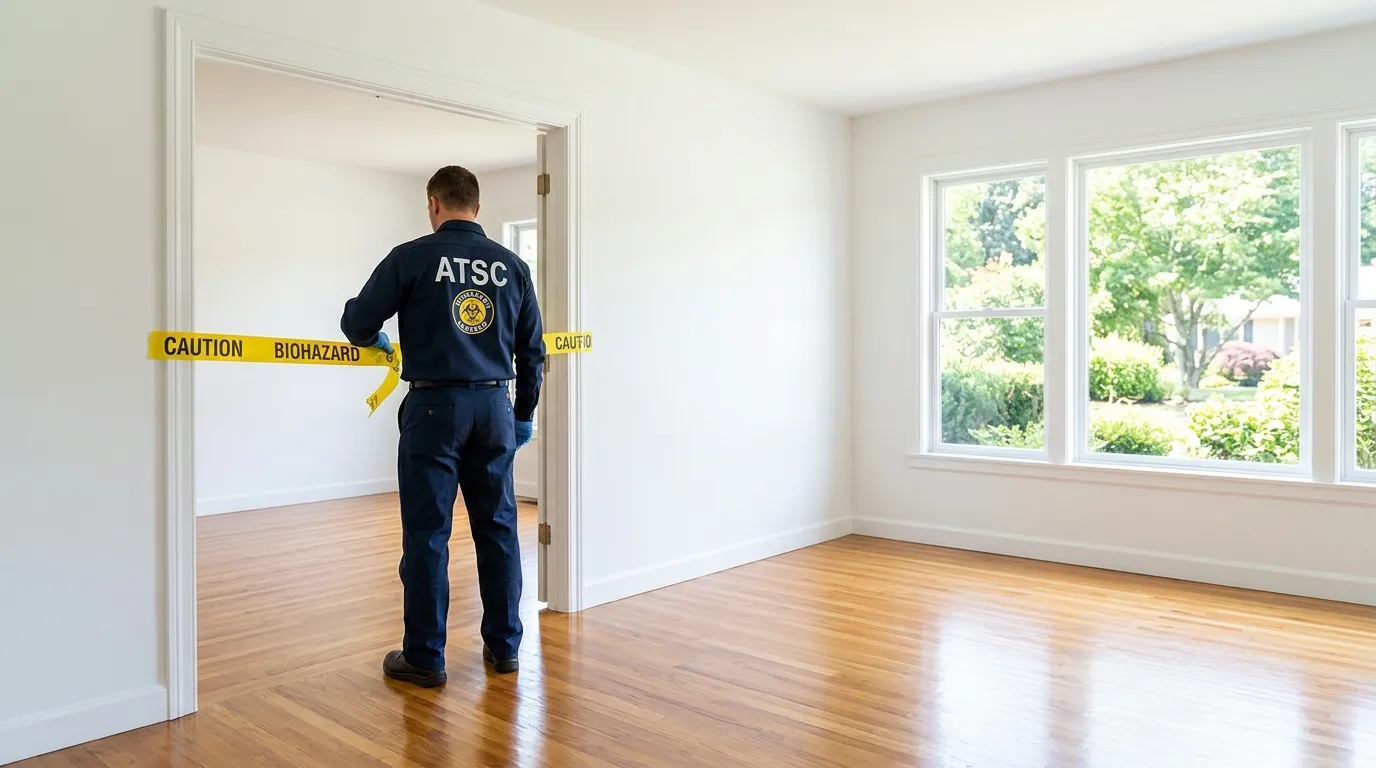 Certified biohazard cleanup crew performing Crime Scene Cleanup in Briar Chapel